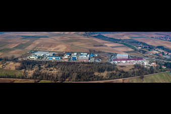 Panorama Gewerbepark W in Herxheim bei Landau im Bundesland Rheinland-Pfalz, Deutschland