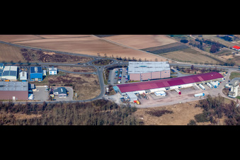 Luftbild von Logistik Center Nuss Gmbh im Gewerbepark W in Herxheim bei Landau im Bundesland Rheinland-Pfalz, Deutschland