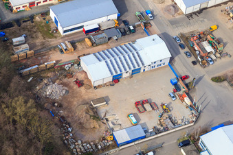 Luftbild von Kamin- und Schornsteintechnik in Herxheim bei Landau im Bundesland Rheinland-Pfalz, Deutschland