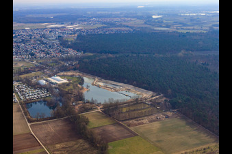 Dampfnudel, Strandbad Baustelle in Rülzheim im Bundesland Rheinland-Pfalz, Deutschland