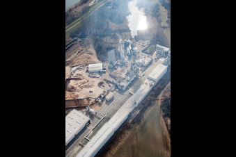 Schrägluftbild von Germersheim, Nolte im Bundesland Rheinland-Pfalz, Deutschland