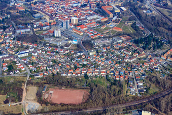 Sportplatz am Bornpfuhl in Germersheim im Bundesland Rheinland-Pfalz, Deutschland