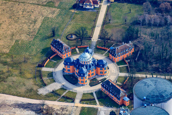 Eremitage Waghäusel im Bundesland Baden-Württemberg, Deutschland aus der Luft betrachtet