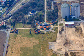 Drohnenaufname von Eremitage Waghäusel im Bundesland Baden-Württemberg, Deutschland