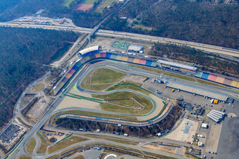 Schrägluftbild von Hockenheimring Baden-Württemberg Motodrom, Deutschland