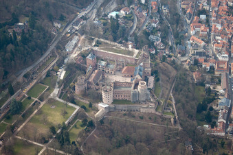 Luftbild von Heidelberger Schloss im Ortsteil Kernaltstadt im Bundesland Baden-Württemberg, Deutschland