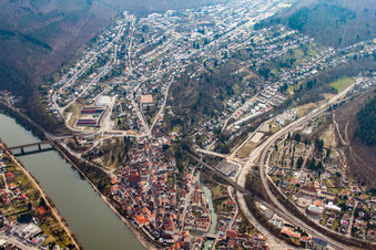 Altstadt in Neckargemünd im Bundesland Baden-Württemberg, Deutschland