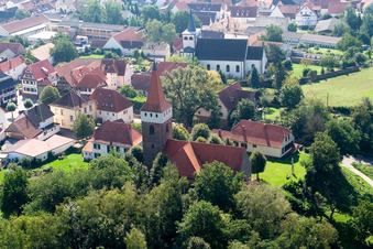 Protestantische Kirche Minfeld im Bundesland Rheinland-Pfalz, Deutschland