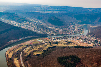 Neckargemünd von Nordosten im Bundesland Baden-Württemberg, Deutschland