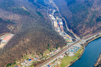 Gammersbache Straße mit Scherer R.p. GmbH, Catalent Germany Eberbach GmbH und Gelita AG, Werk im Bundesland Baden-Württemberg, Deutschland