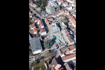Gebäude des Rathauses der Stadtverwaltung am Marktplatz der Innenstadt in Eberbach im Bundesland Baden-Württemberg, Deutschland