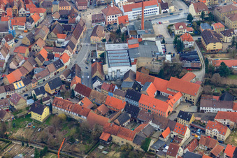 Marktplatz in Eppingen im Bundesland Baden-Württemberg, Deutschland
