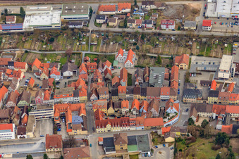 Wilhelmstraße in der Altstadt in Eppingen im Bundesland Baden-Württemberg, Deutschland