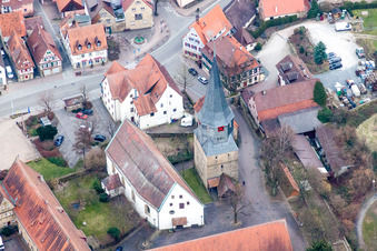 Turm- Bauwerk des Hexenturm in Oberderdingen im Bundesland Baden-Württemberg, Deutschland