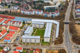 Helga-Barth-Straße im Ortsteil Gölshausen in Bretten im Bundesland Baden-Württemberg, Deutschland