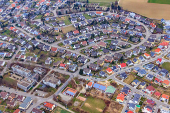Richard Wagner Straße im Ortsteil Diedelsheim in Bretten im Bundesland Baden-Württemberg, Deutschland