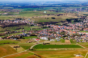 Luftaufnahme von Rohrbach-lès-Bitche im Bundesland Moselle, Frankreich