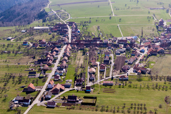 Luftaufnahme von Schœnbourg im Bundesland Bas-Rhin, Frankreich
