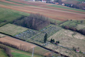 Buswiller im Bundesland Bas-Rhin, Frankreich aus der Drohnenperspektive