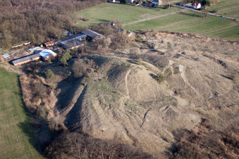 Gunstett im Bundesland Bas-Rhin, Frankreich aus der Vogelperspektive