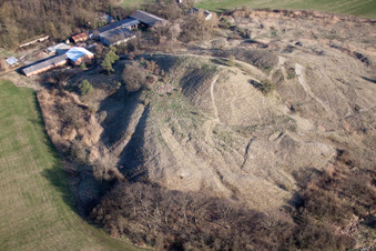 Gunstett im Bundesland Bas-Rhin, Frankreich aus der Luft betrachtet