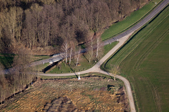 Luftaufnahme von Retschwiller im Bundesland Bas-Rhin, Frankreich