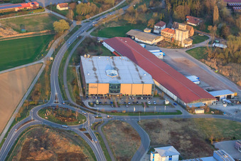 Luftbild von Einrichtungshaus Weber in Herxheim bei Landau im Bundesland Rheinland-Pfalz, Deutschland