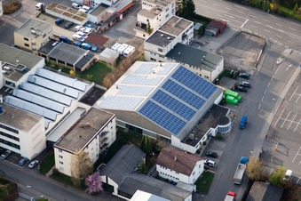 Schrägluftbild von METDRA Metall- und Drahtwarenfabrik GmbH, Dieselstr im Ortsteil Eltingen in Leonberg im Bundesland Baden-Württemberg, Deutschland