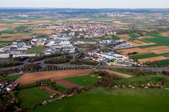 Industrie- und Gewerbegebiet Siemensstraße in Korntal-Münchingen im Ortsteil Kallenberg im Bundesland Baden-Württemberg, Deutschland