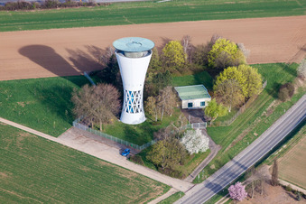 Bauwerk des Industriedenkmales Wasserturm in Möglingen im Bundesland Baden-Württemberg, Deutschland