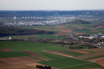 Stuttgart-Korntal von Nordosten in Korntal-Münchingen im Bundesland Baden-Württemberg, Deutschland
