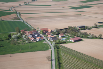 Seebach im Bundesland Bas-Rhin, Frankreich aus der Luft