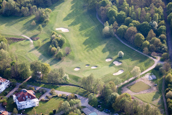 Soufflenheim , Golfclub Soufflenheim Baden-Baden im Bundesland Bas-Rhin, Frankreich vom Flugzeug aus