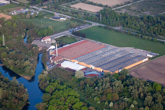 Rohrwiller im Bundesland Bas-Rhin, Frankreich von oben
