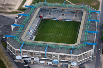 Sedan im Bundesland Ardennes, Frankreich von oben gesehen