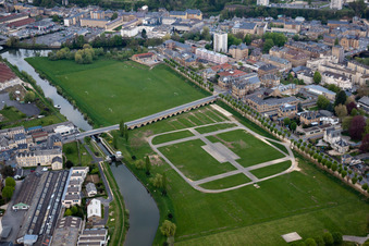 Footballfeld La Prairie in Sedan im Bundesland Ardennes, Frankreich