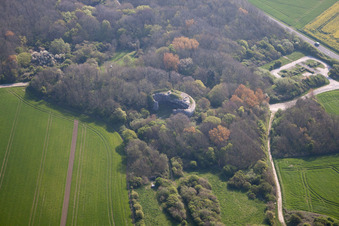 Luftaufnahme von Bunker Batterie Todt in Audinghen in Nord-Pas-de-Calais Picardie, Frankreich