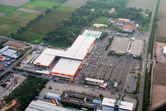 Bornheim, Industriegebiet (Hornbach) im Ortsteil Dreihof im Bundesland Rheinland-Pfalz, Deutschland