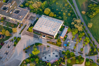 Luftbild von Keltenhalle im Ortsteil Mörsch in Rheinstetten im Bundesland Baden-Württemberg, Deutschland