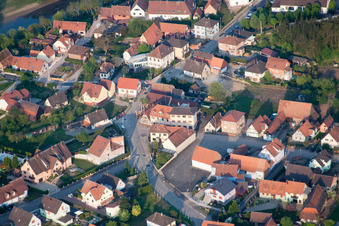 Drohnenaufname von Munchhausen im Bundesland Bas-Rhin, Frankreich