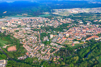 Stadtansicht von Osten in Germersheim im Bundesland Rheinland-Pfalz, Deutschland