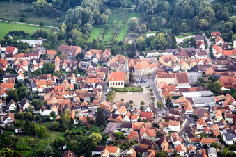Dorf - Ansicht im Ortsteil Godramstein in Landau in der Pfalz im Bundesland Rheinland-Pfalz, Deutschland