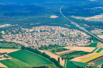 Speyer-Nord aus Osten im Bundesland Rheinland-Pfalz, Deutschland