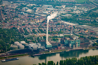Luftbild von Neckarau, GKM in Mannheim im Bundesland Baden-Württemberg, Deutschland