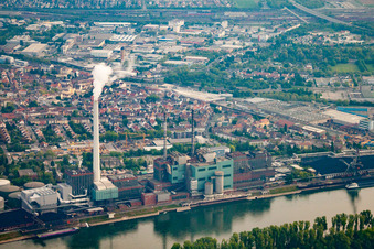 Neckarau, GKM in Mannheim im Bundesland Baden-Württemberg, Deutschland aus der Luft