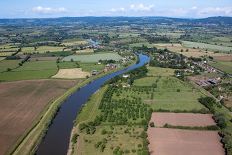 Luftbild von River Severn near Elmore im Bundesland England, Großbritanien