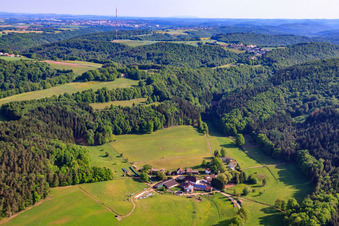 Luftaufnahme von Ransbrunnerhof in Eppenbrunn im Bundesland Rheinland-Pfalz, Deutschland