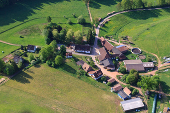 Ransbrunnerhof in Eppenbrunn im Bundesland Rheinland-Pfalz, Deutschland vom Flugzeug aus