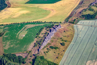 Felsenlandschaft der Gegensteine im Ortsteil Weddersleben in Thale im Bundesland Sachsen-Anhalt, Deutschland