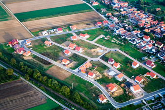 Schaidt, Neubaugebiet im O in Wörth am Rhein im Bundesland Rheinland-Pfalz, Deutschland